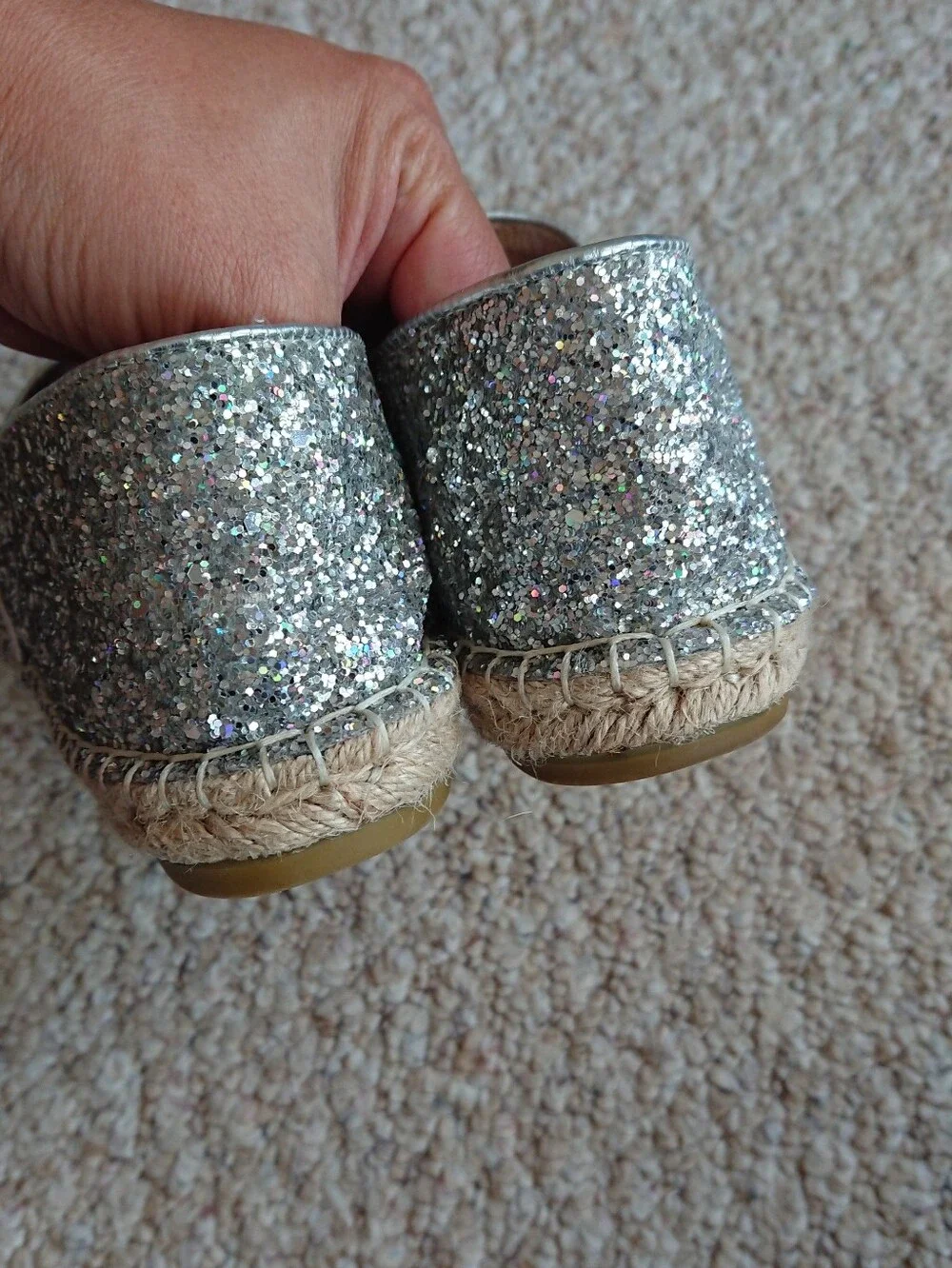 Chiara Ferragni “Popcorn & soda” Glitter Ballet espadrille Flats size 7.5